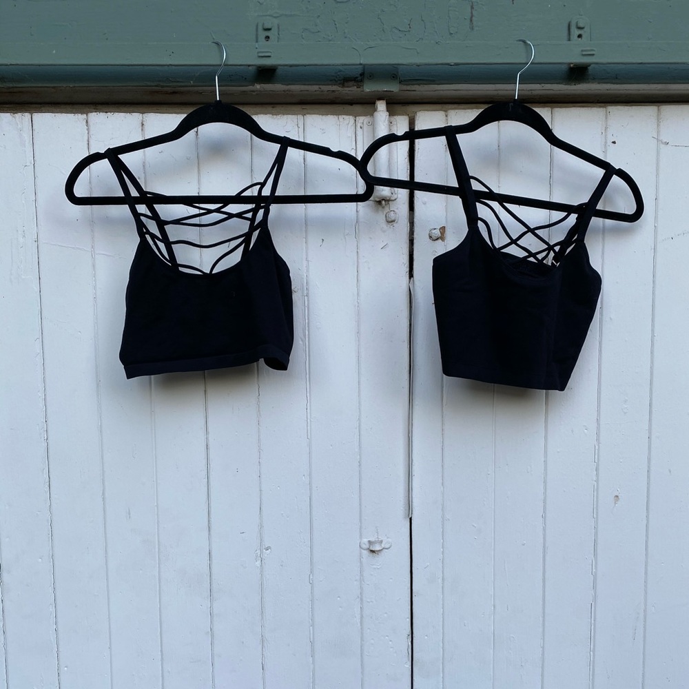 Two Black Bralettes